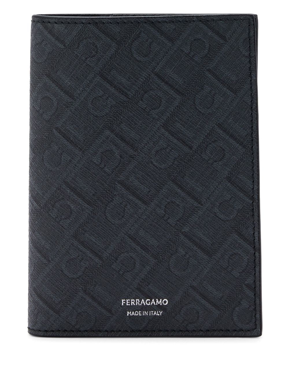 Ferragamo monogram-print documents holder - Grey