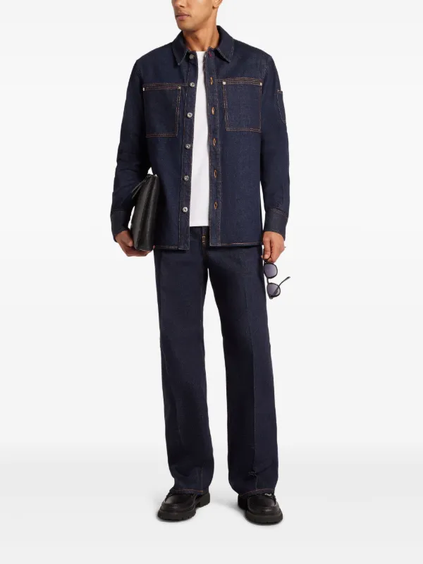 スーパーセール 目玉商品 | デニムシャツ Ferragamo ブルー JP FARFETCH | トップス