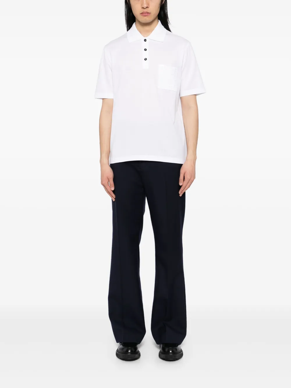 Ferragamo Katoenen poloshirt - Wit