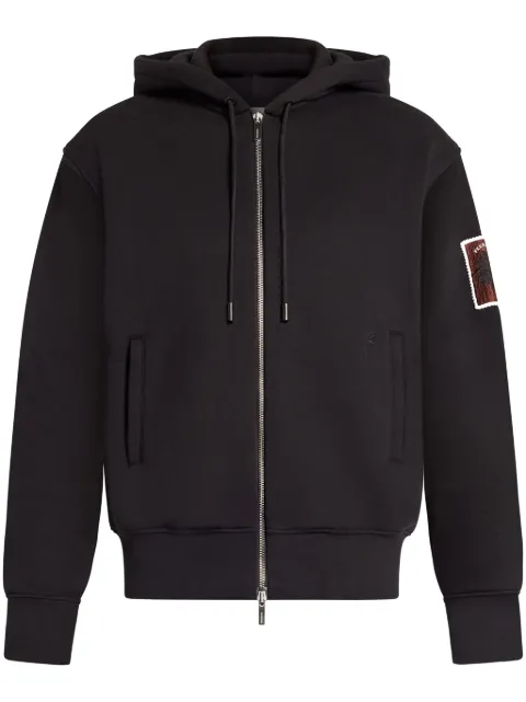 Ferragamo logo-patch zipped hoodie