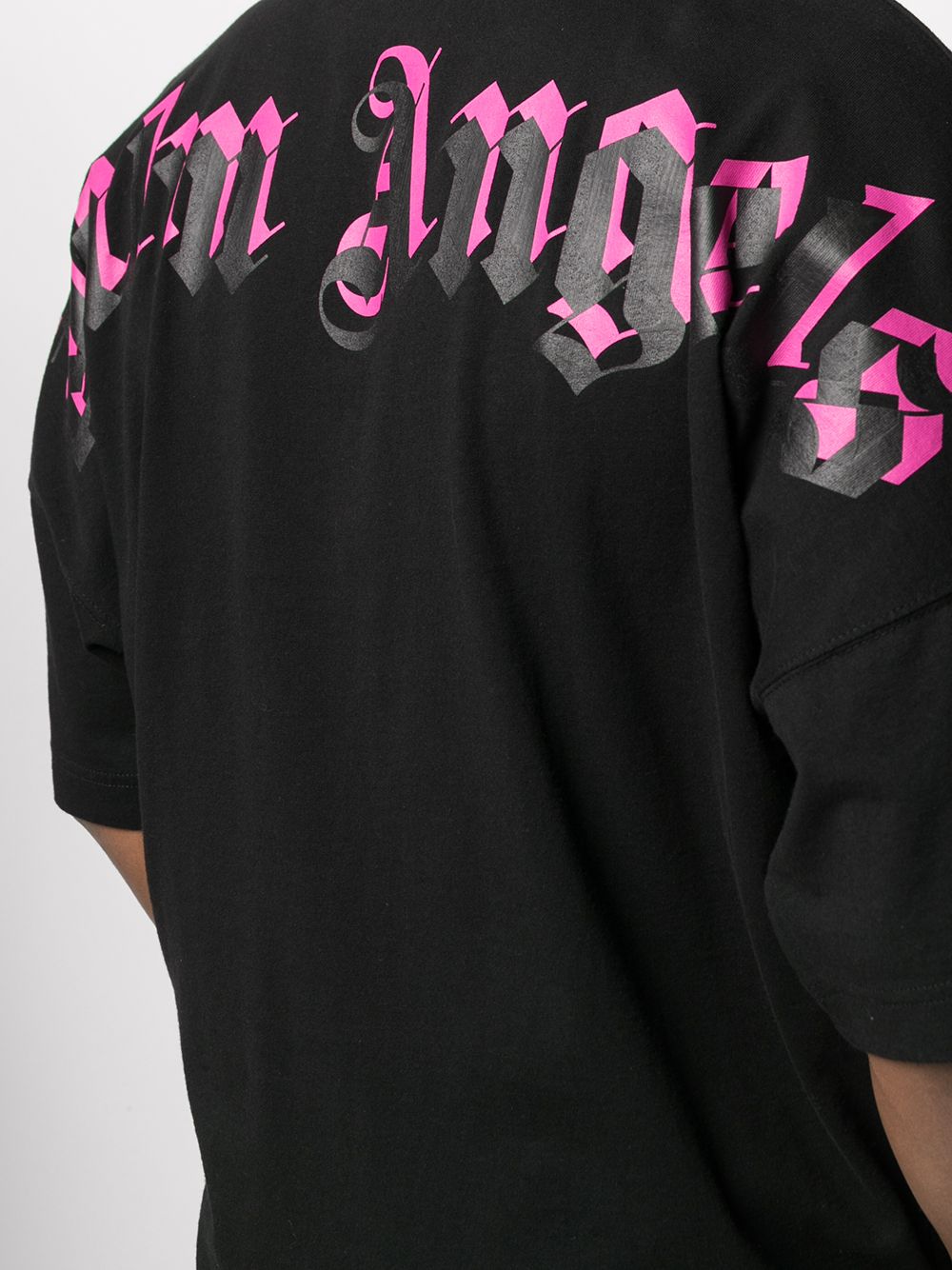 PALM ANGELS DOUBLED LOGO OVER TEE 