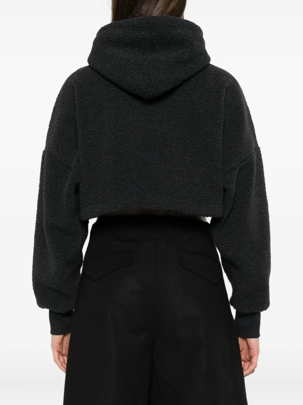adidas x Moon Boot cropped fleece hoodie Zwart