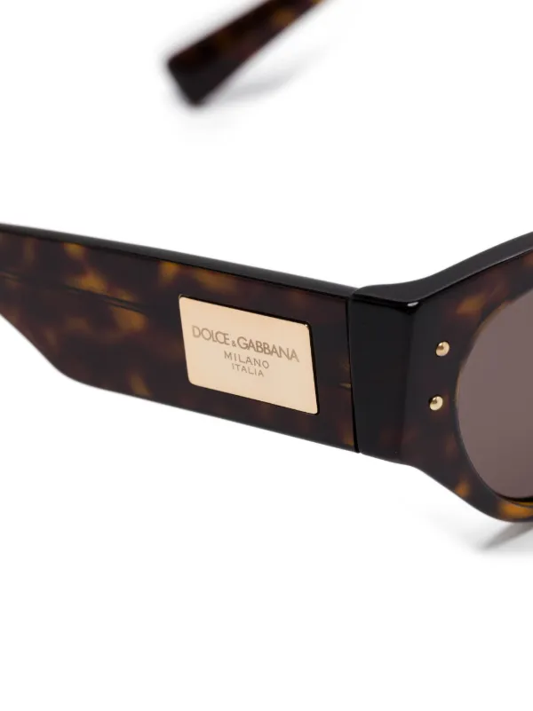 Dolce Gabbana Eyewear oval-frame Sunglasses Brown FARFETCH NZ