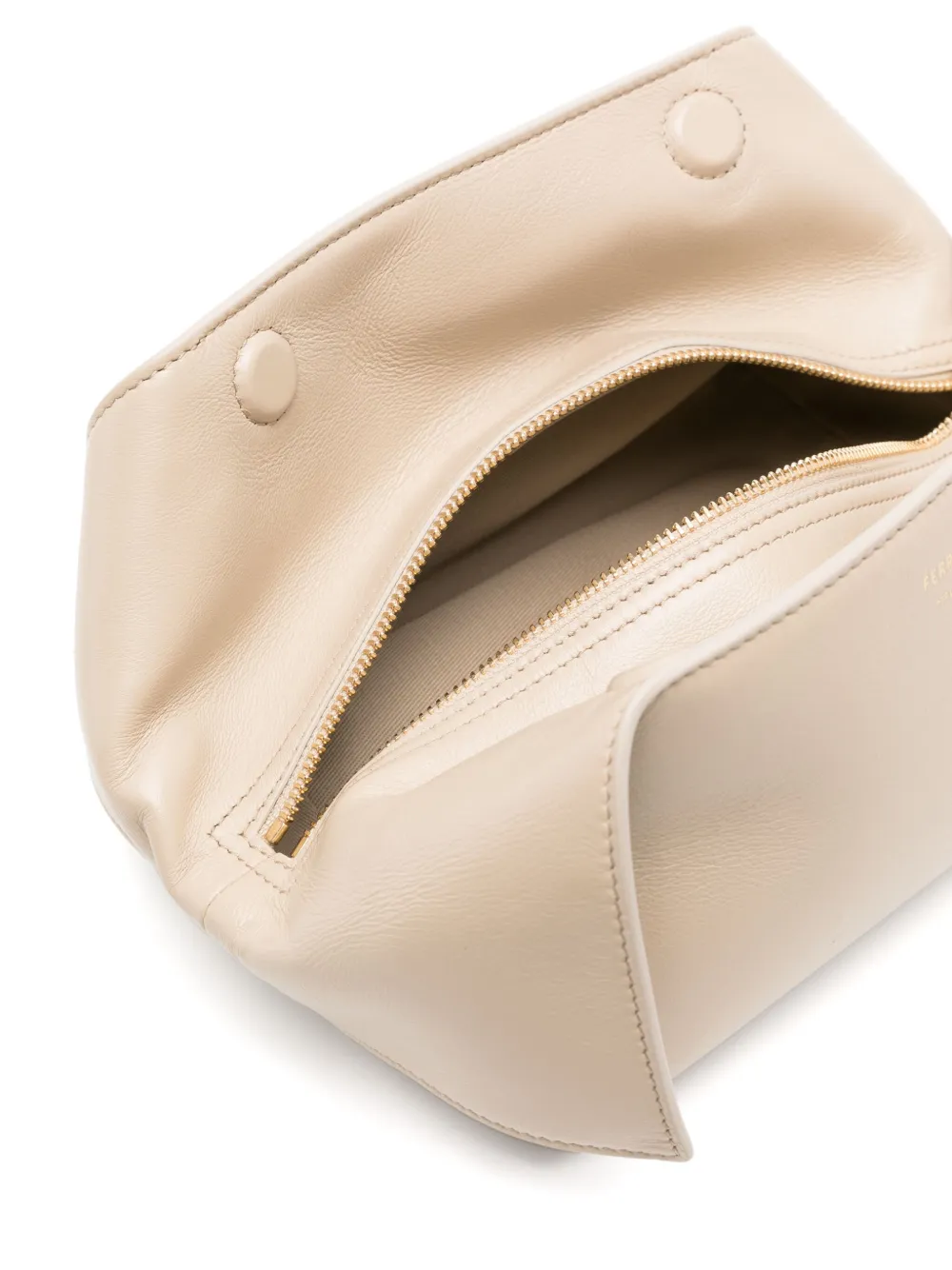 Ferragamo Leren clutch Beige