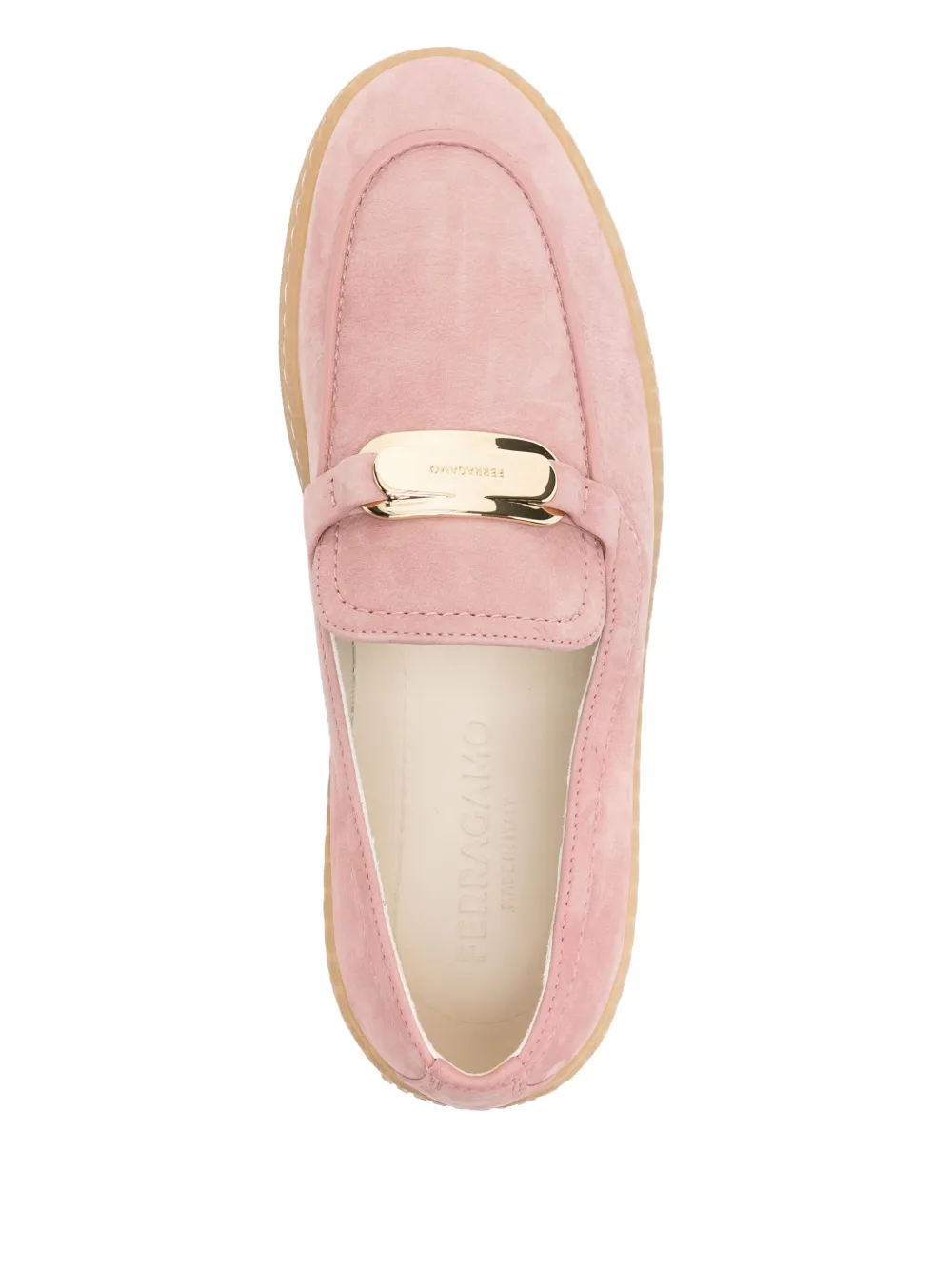 Ferragamo suede loafers Pink