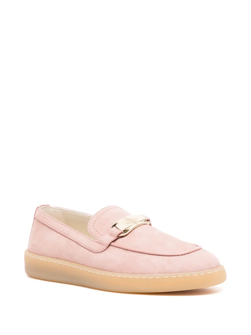 Ferragamo suede loafers Pink
