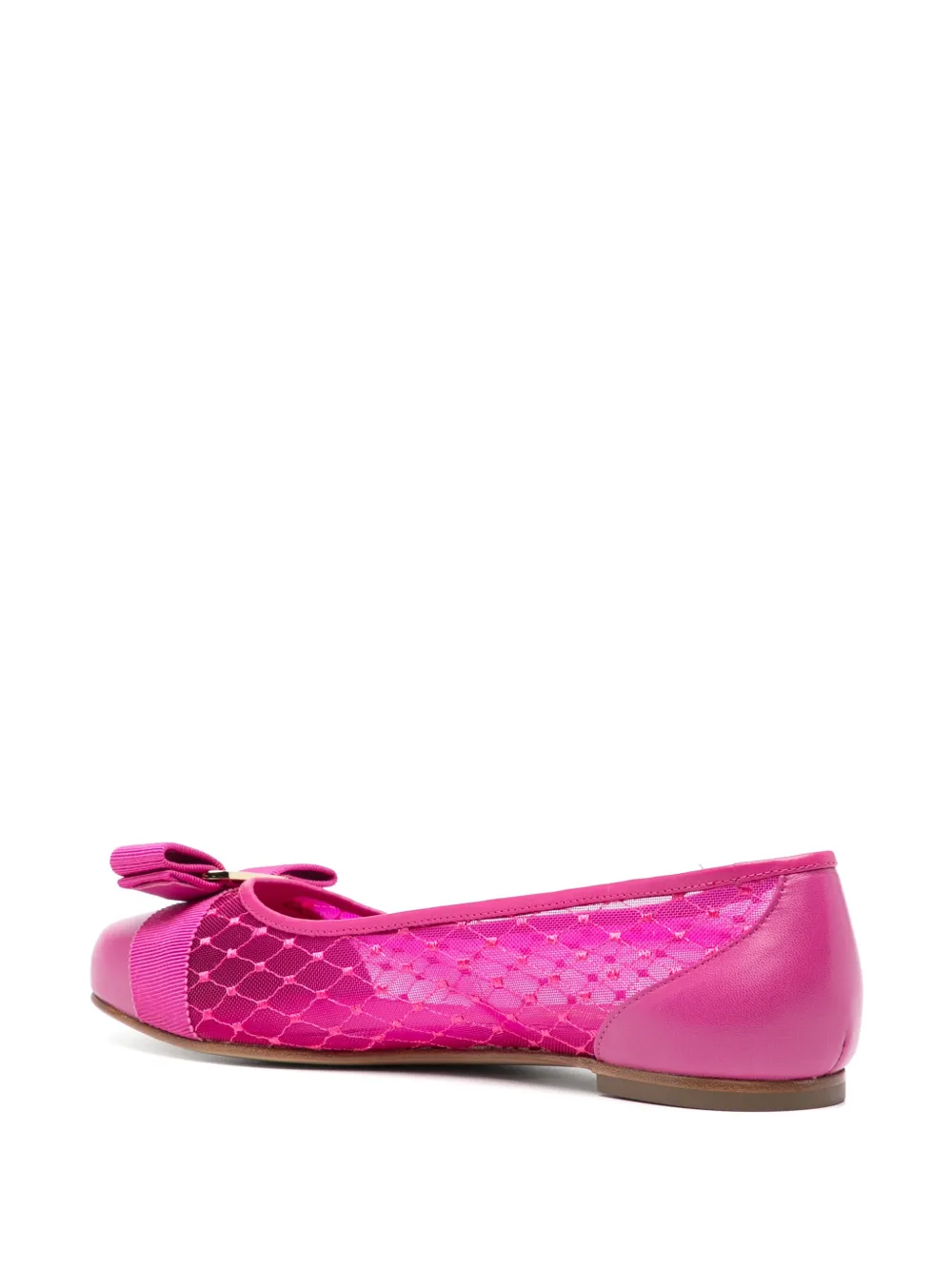 Ferragamo iconic bow ballerina shoes Purple