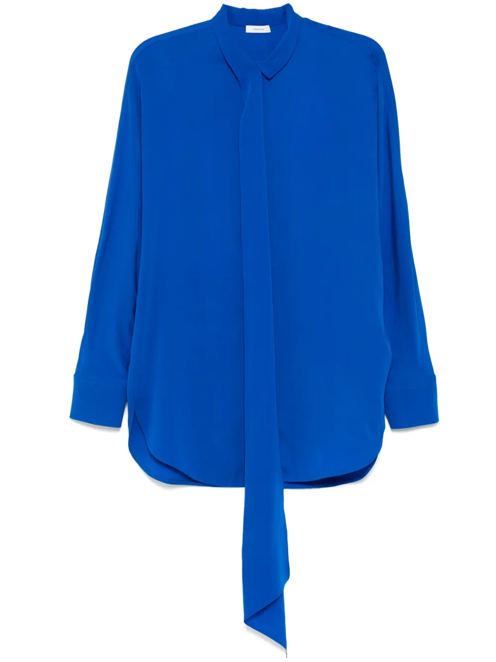 Ferragamo Zijden blouse met veters Blauw