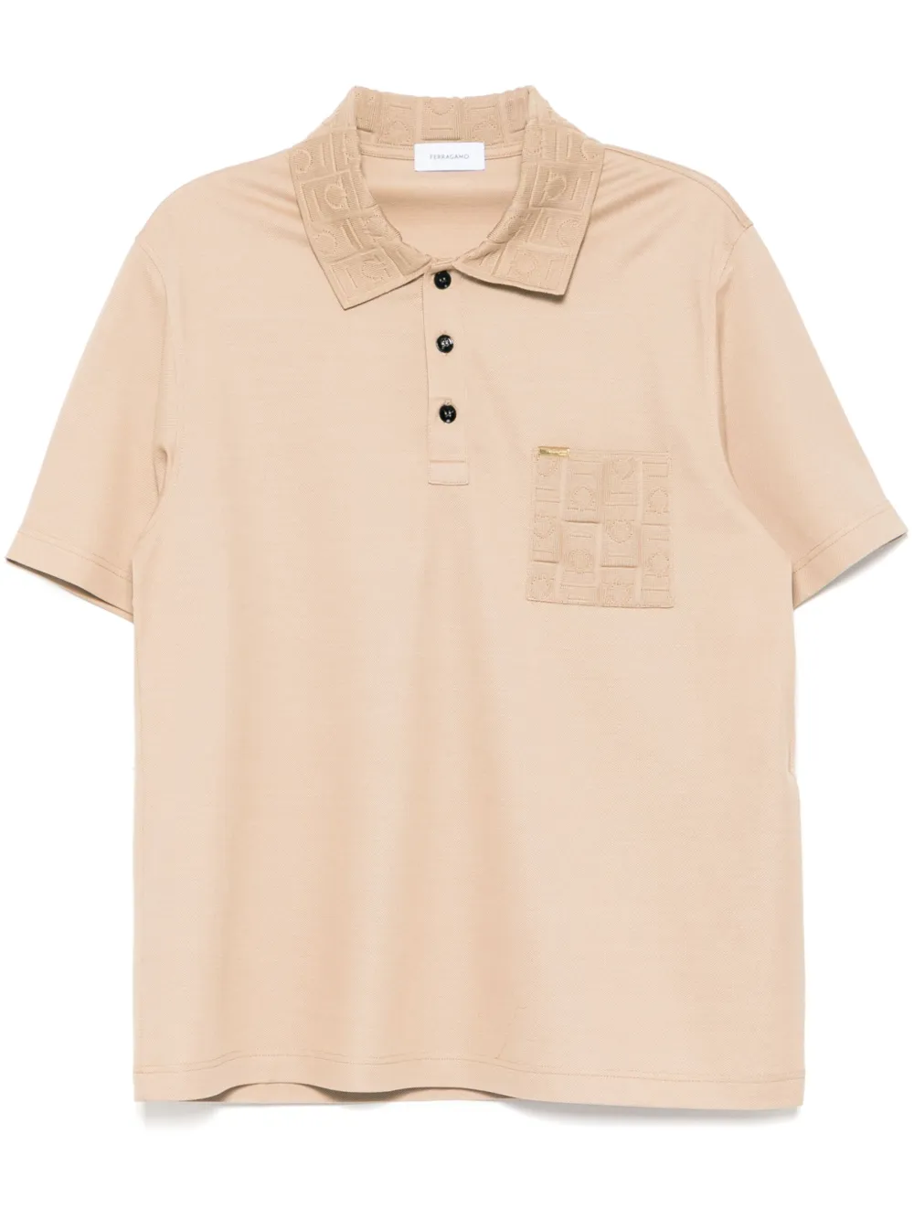 Ferragamo polo en coton | tons neutres | Image 1