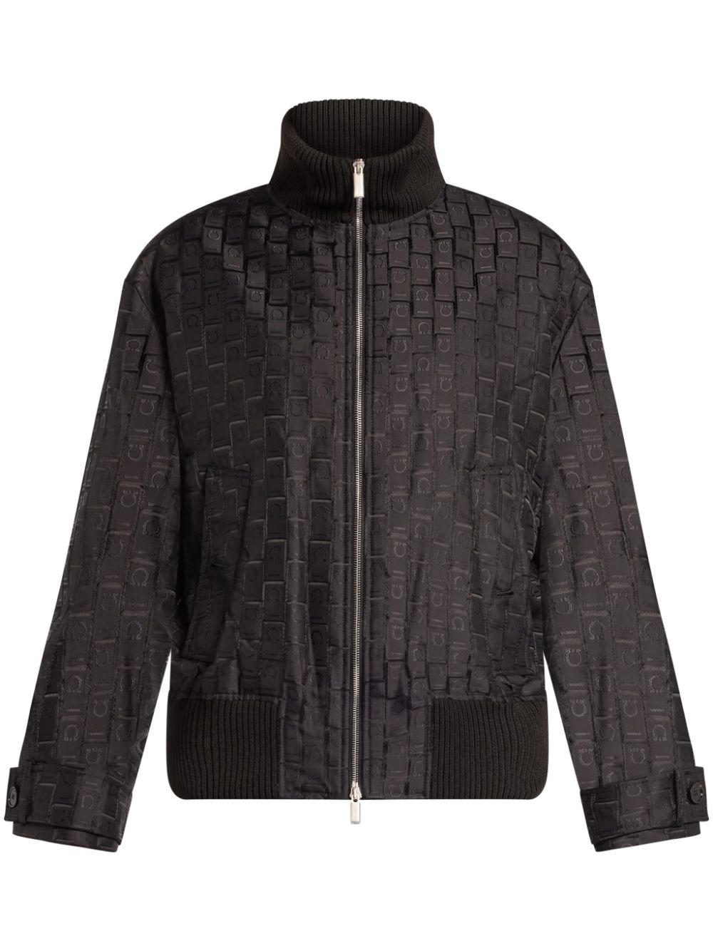 Ferragamo monogram lightweight jacket - Black