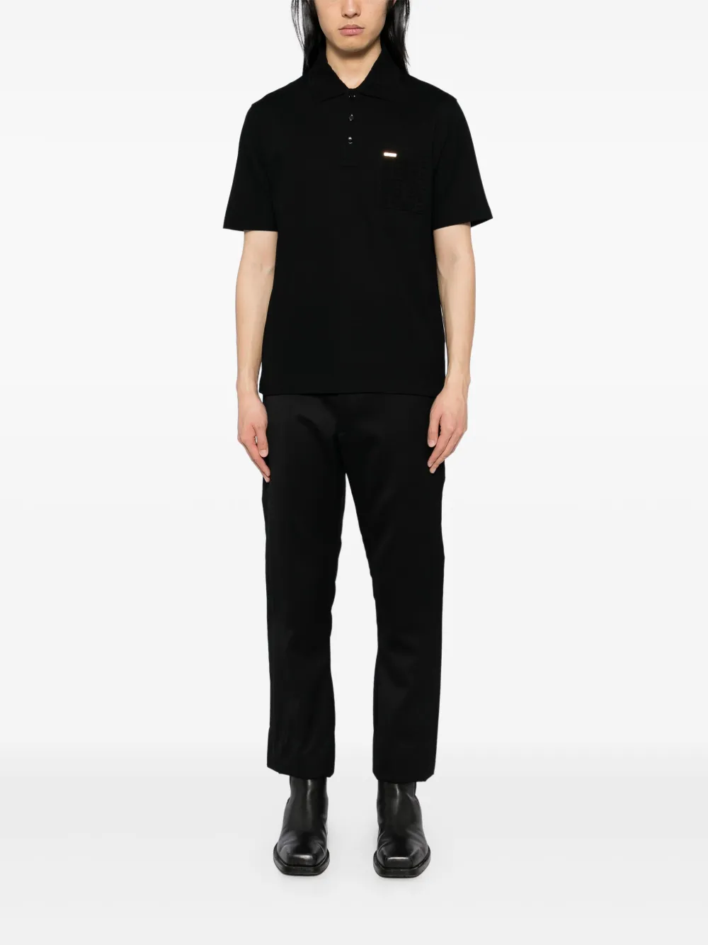 Ferragamo Katoenen poloshirt - Zwart