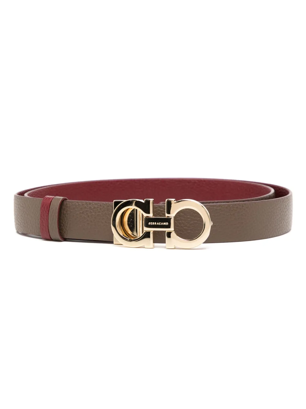Ferragamo Gancini Belt In ブラウン