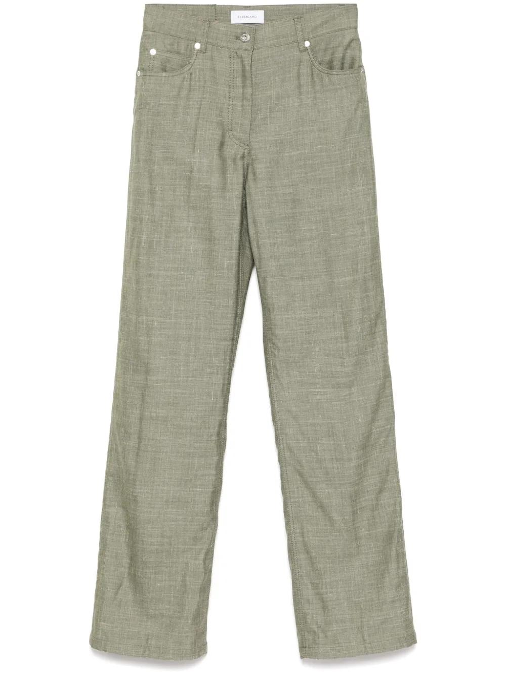 Ferragamo Straight broek Groen