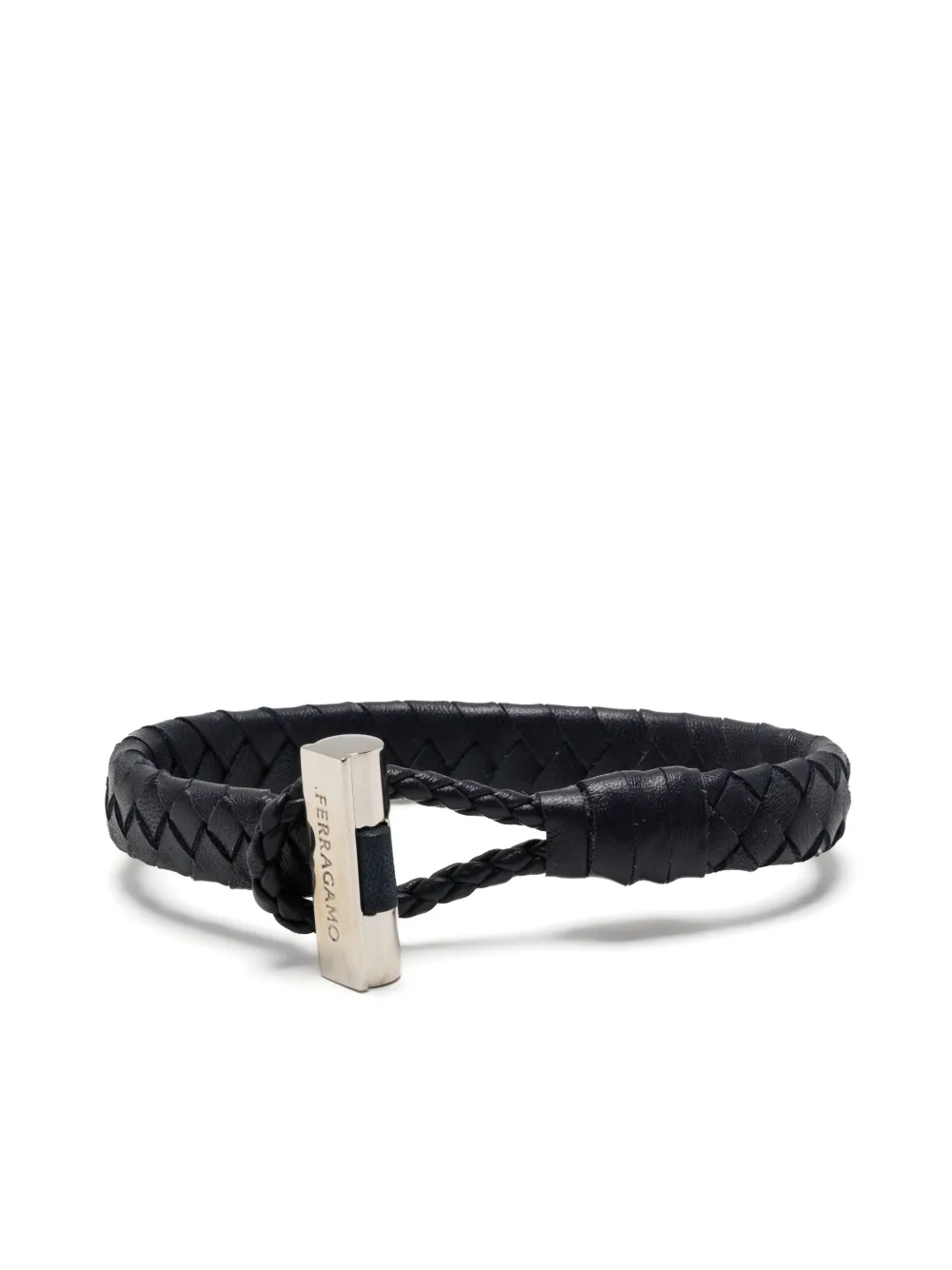 Ferragamo レザー ブレスレット - ブルー Ferragamo レザー ブレスレット - ブルー