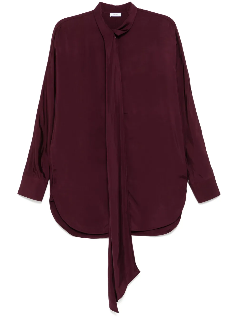 Ferragamo Zijden blouse met veters Rood