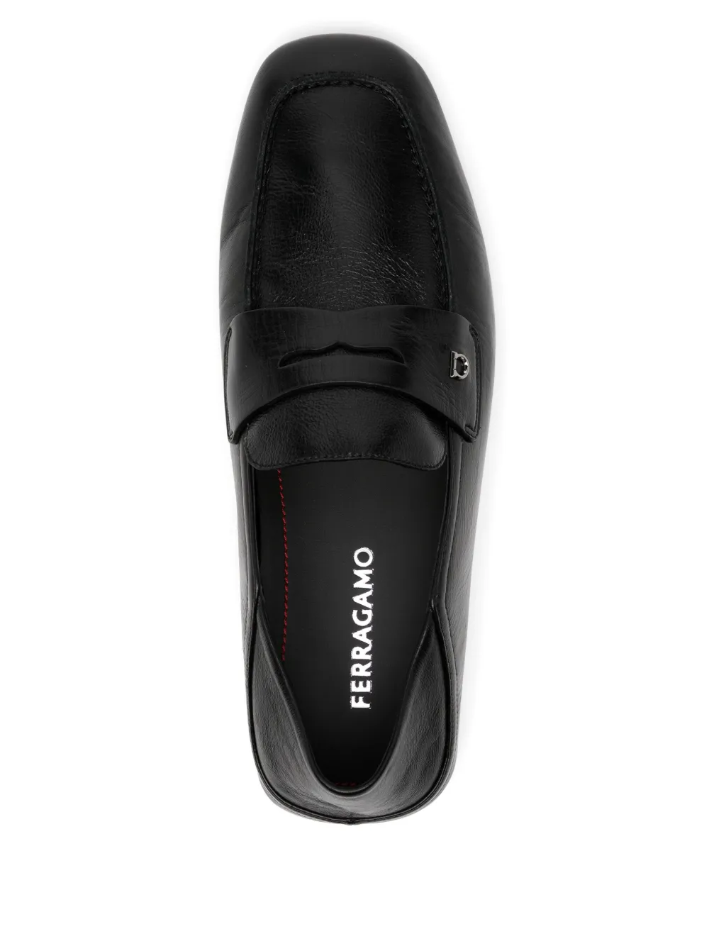 Ferragamo leather loafers Black