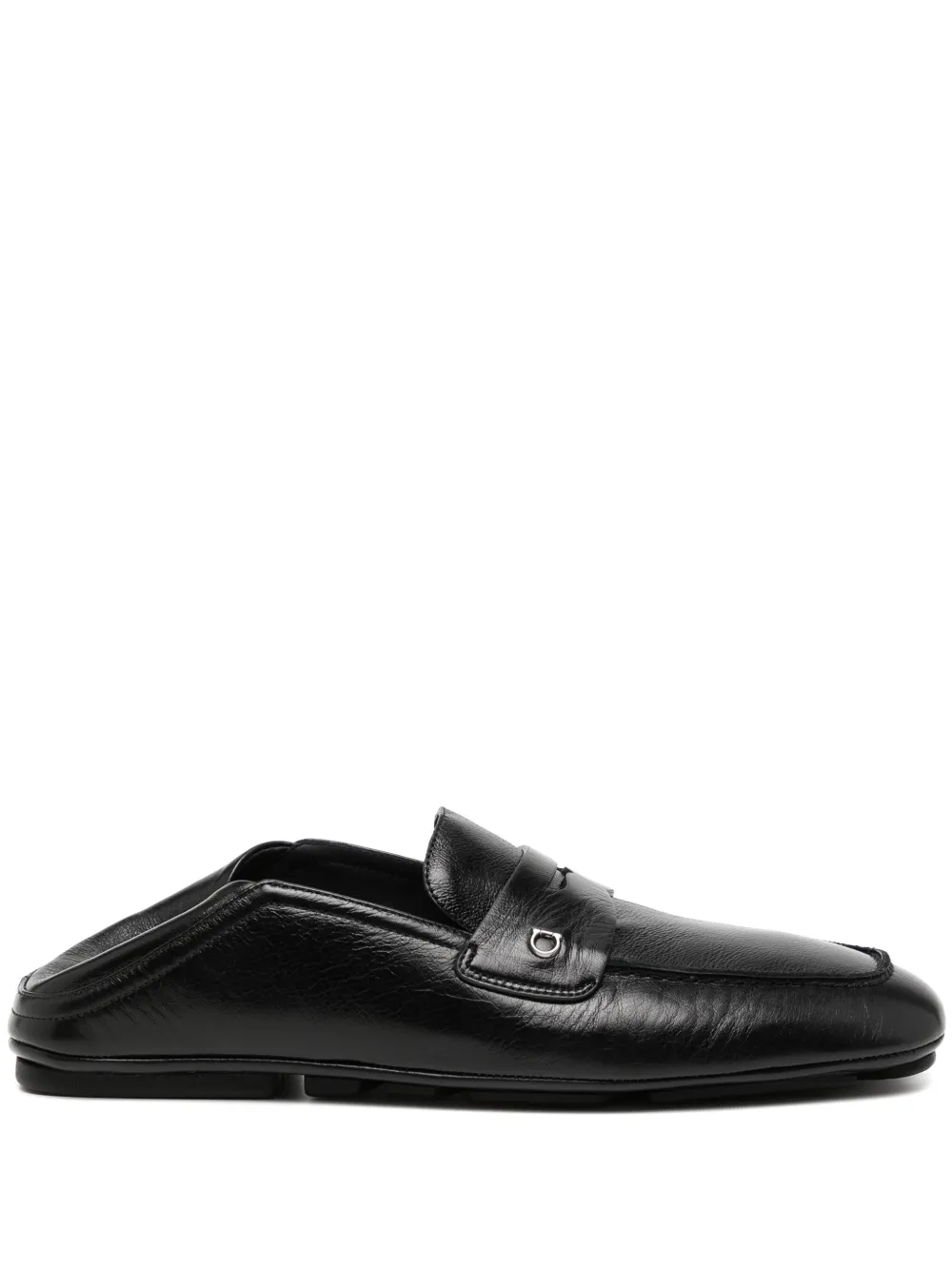 Ferragamo leather loafers Black