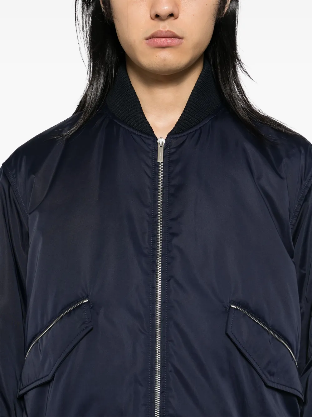 Ferragamo Bomberjack met rits Blauw