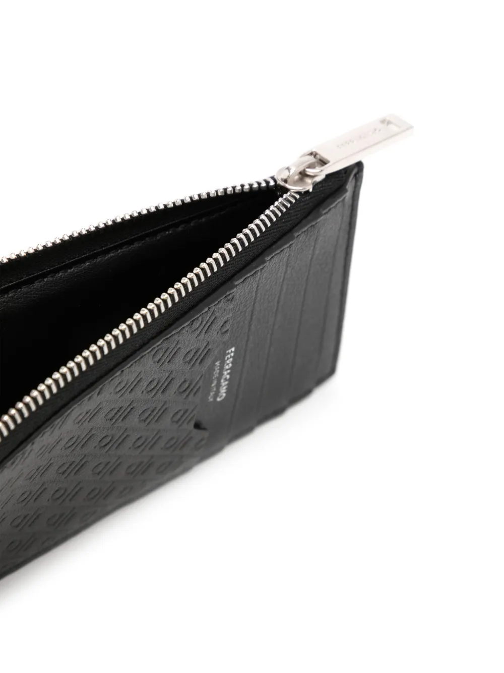 Ferragamo Leren pasjeshouder Zwart