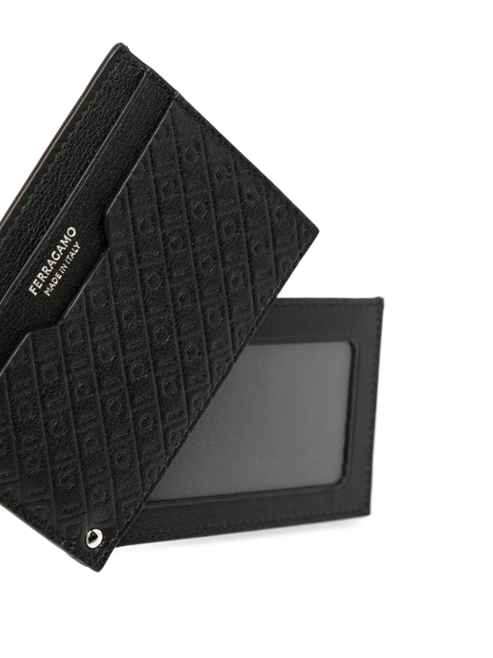 Ferragamo Pasjeshouder met patroon Zwart