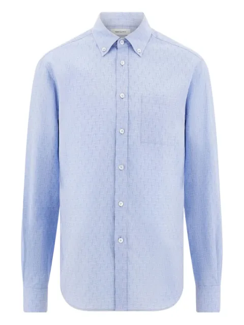 Ferragamo chamarra en jacquard con botones