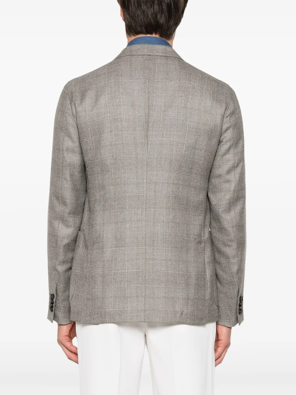 Zegna Geruite blazer Grijs