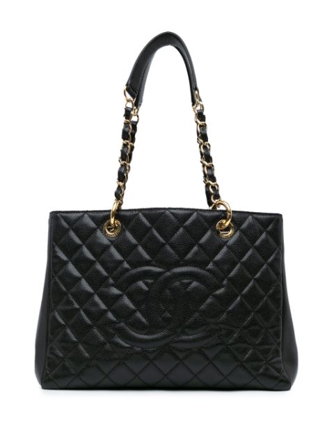 HOT SALE CHANEL 2013-2014 Caviar Grand Shopping tote bag Women