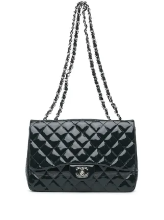 CHANEL Pre-Owned 2009-2010 ジャンボ クラシック エナメル ダブル
