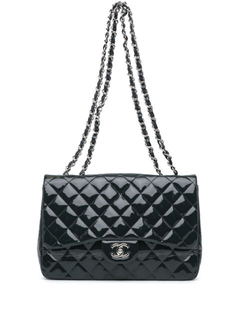 CHANEL 2009-2010 Jumbo Classic Patent Double Flap shoulder bag Women