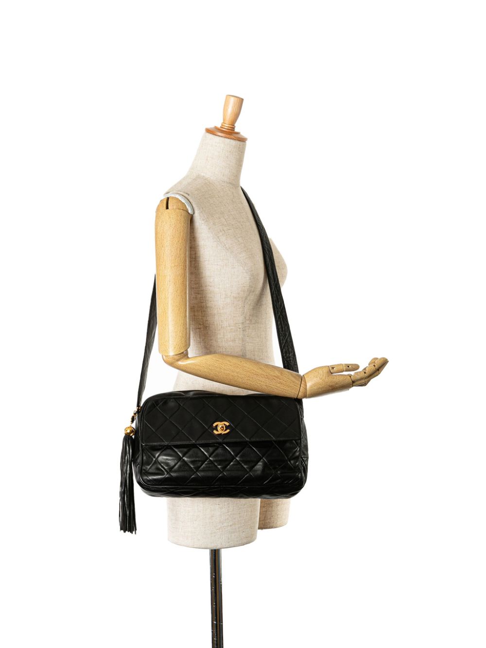 CHANEL 1994-1996 CC Quilted Lambskin Tassel crossbody bag Women