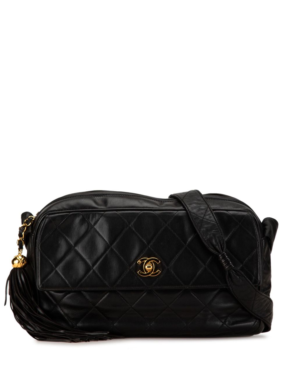 CHANEL 1994-1996 CC Quilted Lambskin Tassel crossbody bag Women