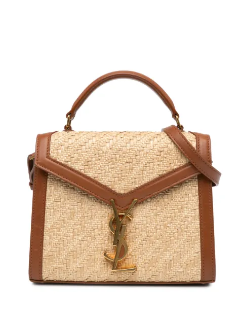 Saint Laurent Pre-Owned 2023 Mini Raffia Cassandra satchel WOMEN