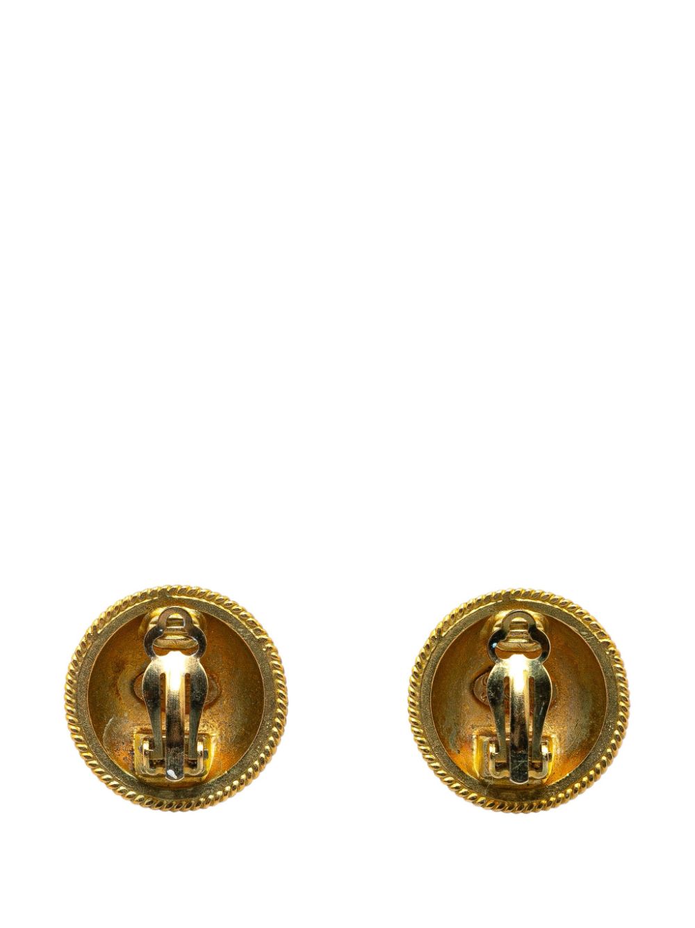 CHANEL Pre-Owned 1995 Gold Plated CC Clip On costume earrings - Goud