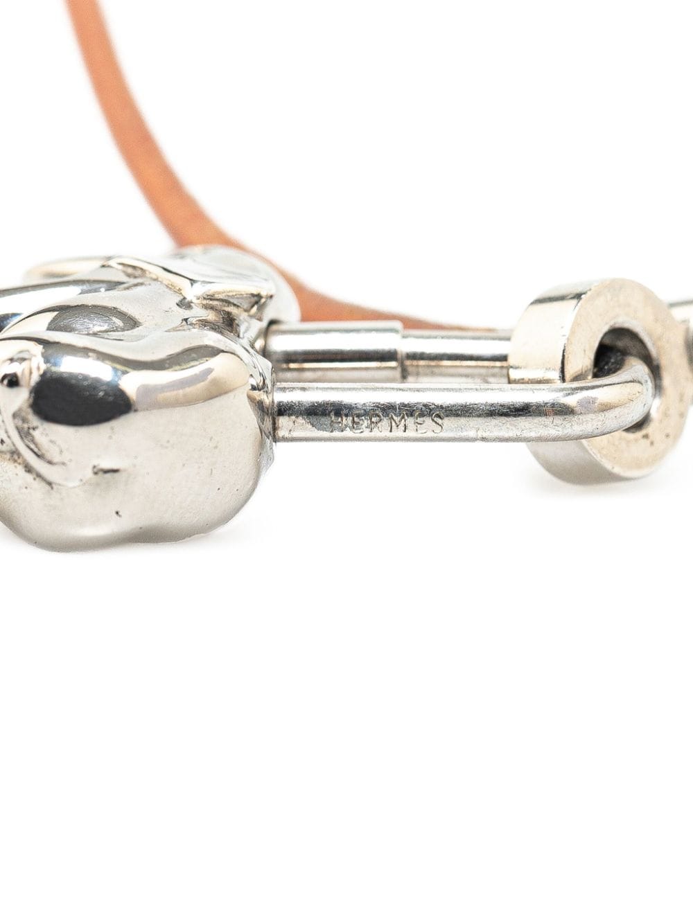 Hermès Pre-Owned 21st Century Palladium Plated Elephant Cadena Choker costume necklace - Bruin