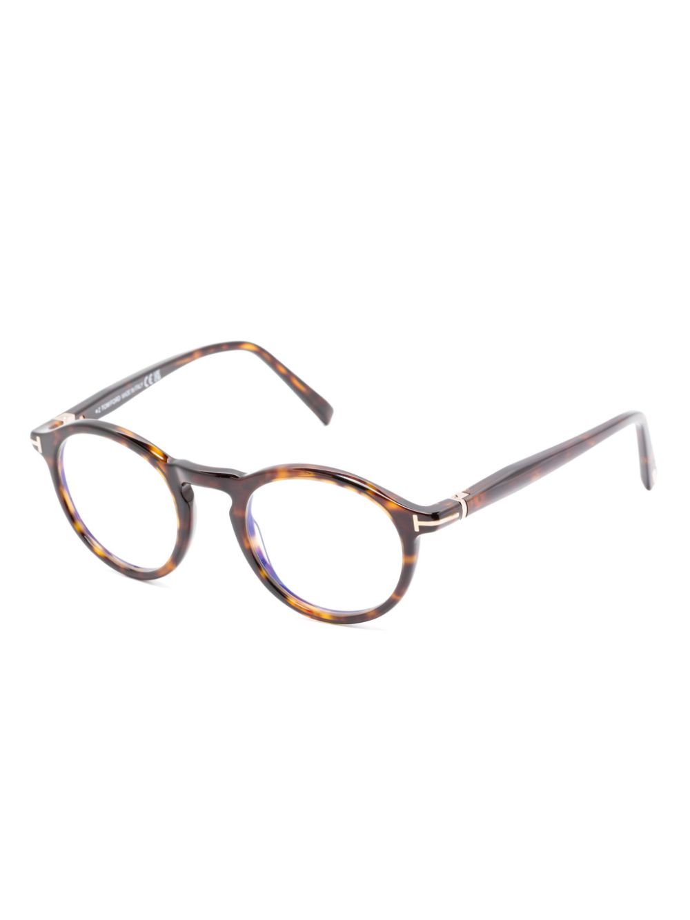 TOM FORD Eyewear Bril met rond montuur - Bruin