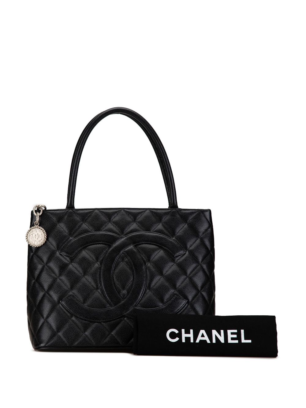 Affordable HOT SALE CHANEL 2000-2002 Caviar Medallion tote bag Women