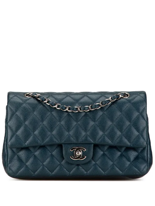 CHANEL Pre-Owned 2014-2015 Medium Classic Caviar Double