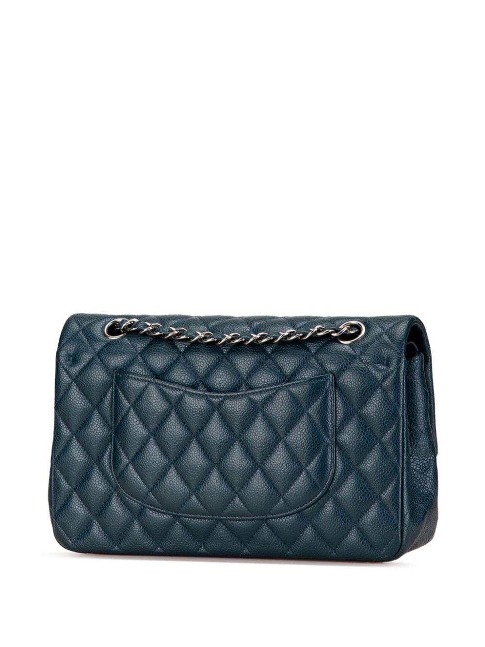 CHANEL Pre-Owned 2014-2015 Medium Classic Caviar Double Flap shoulder bag - Blauw