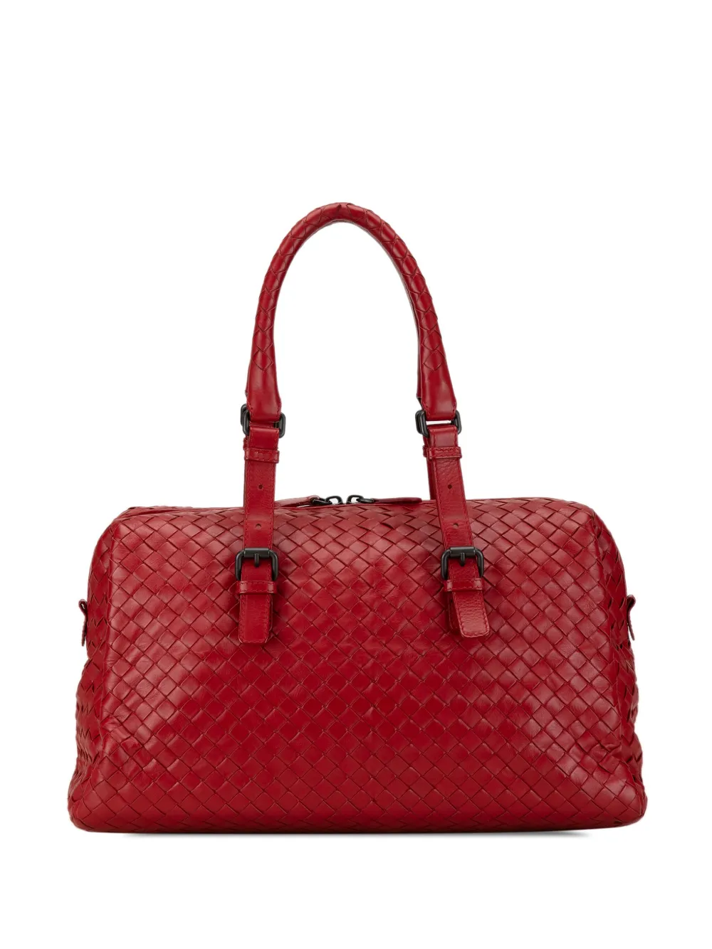 Bottega Veneta Pre Owned 2012 2023 Intrecciato Boston Bag Red FARFETCH