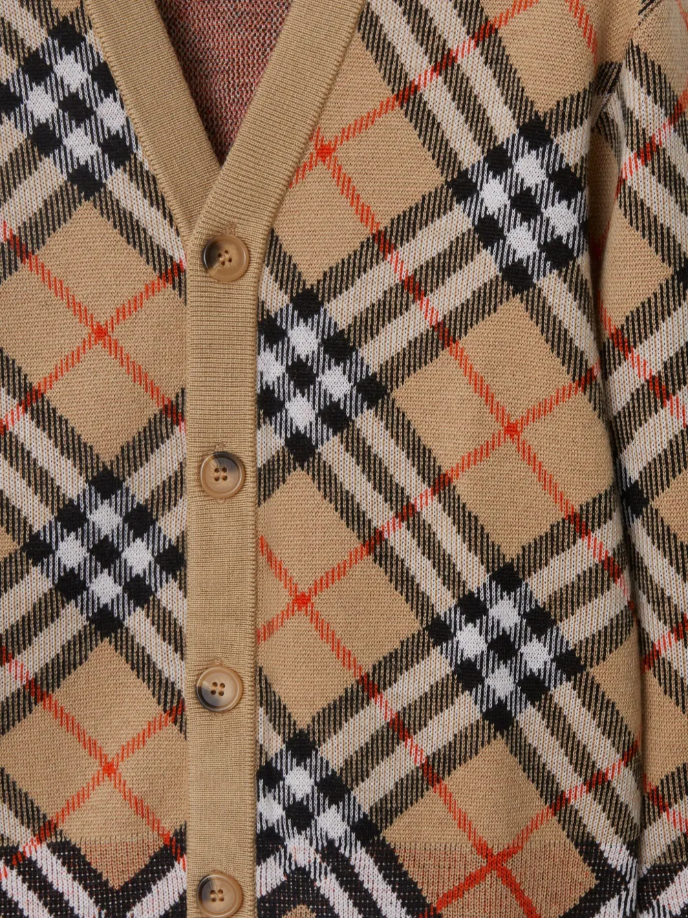 Burberry Kids Geruit vest Beige