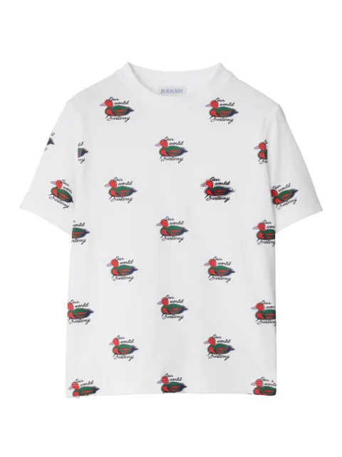 Burberry Kids Duck cotton T-shirt