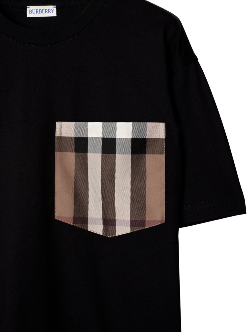 Cheap Burberry check-pocket cotton T-shirt Women