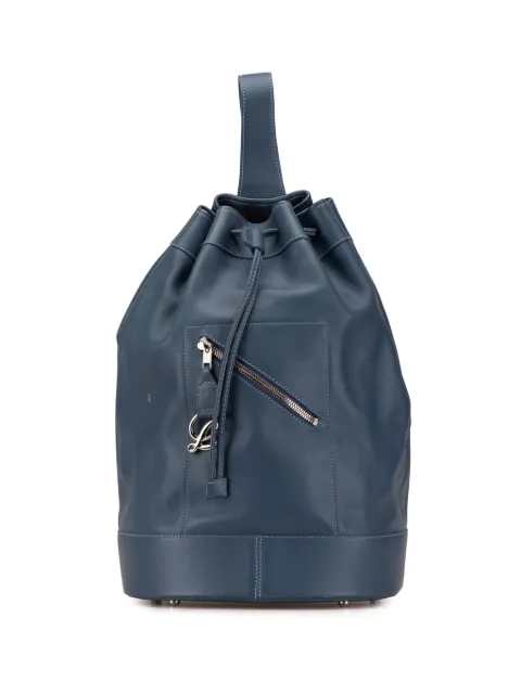 Loewe 2018 Leather Anton Drawstring Sling backpack Women