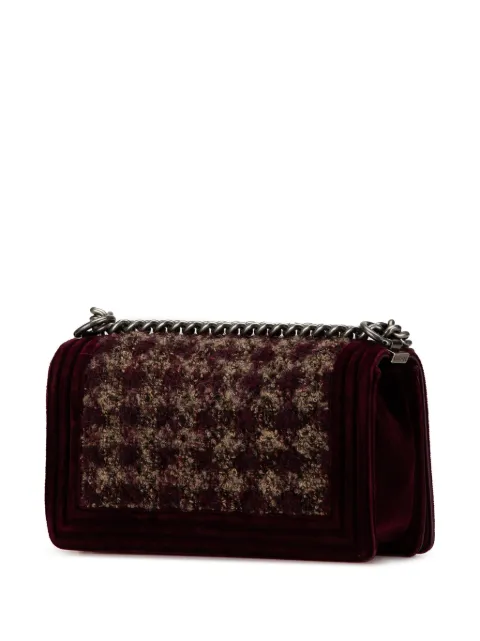 CHANEL Pre-Owned 2013-2014 Medium Velvet Tweed Boy Flap shoulder bag 3C5H3WMKRTN6SHIB - 1
