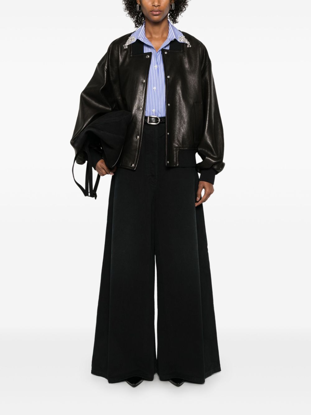 Prada wide-leg jeans - Zwart