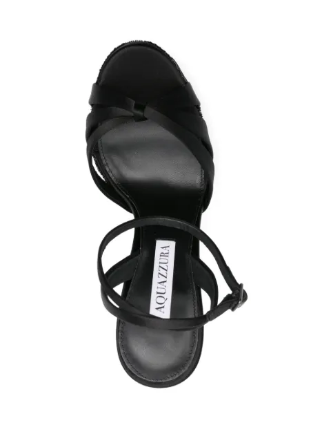 Aquazzura 135mm bead-embellished sandals LNTHIGB0SAT000 - 3