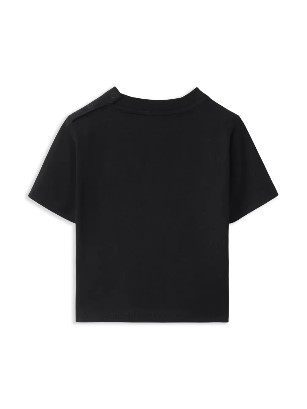 Burberry Kids Katoenen T-shirt met logoprint Zwart