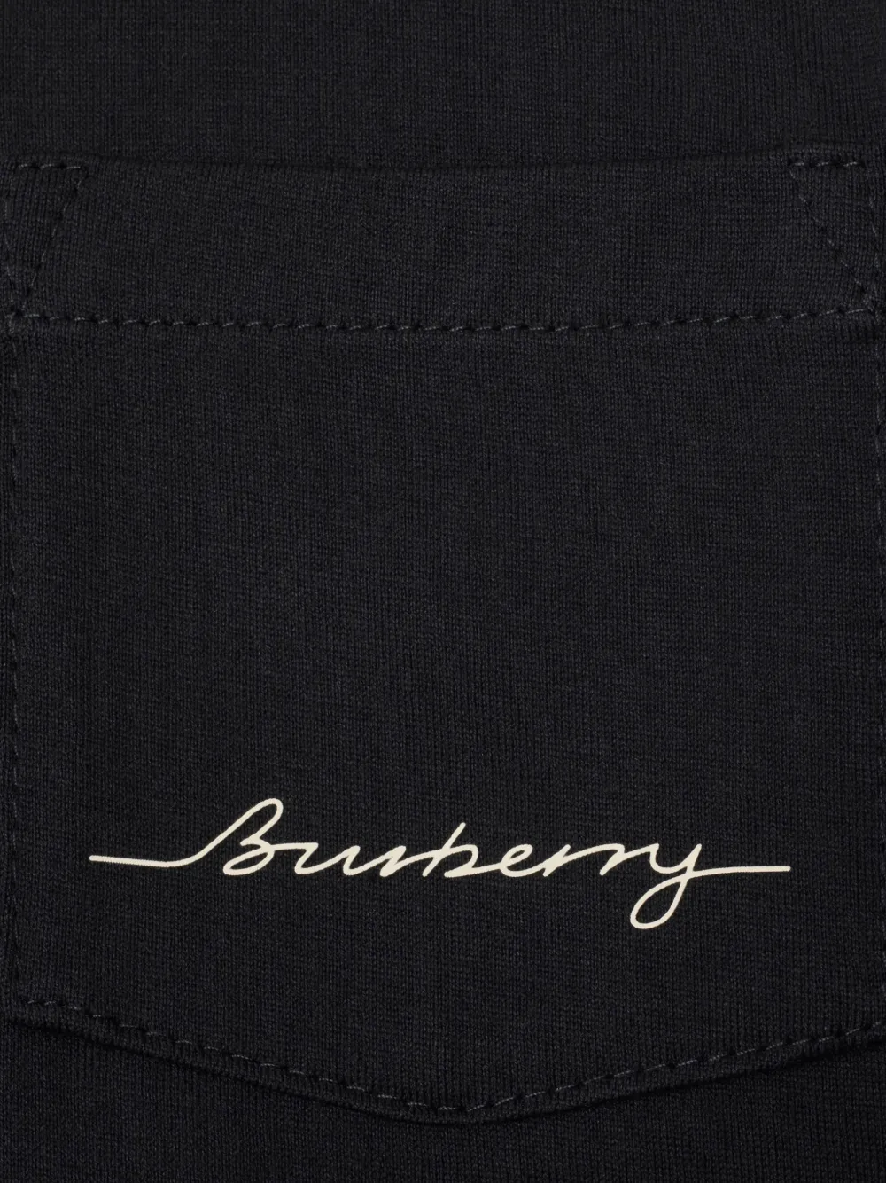 Burberry Kids Katoenen T-shirt met logoprint Zwart