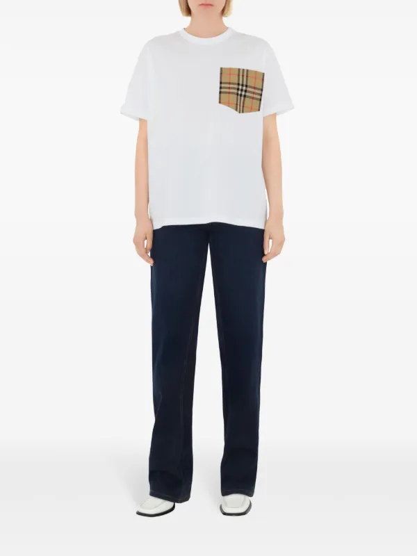 送料関税込★Burberry★ヴィンテージ チェック Tシャツ★WHITE Burberry Oversized Vintage Check T-Shirt - Bergdorf Goodman
