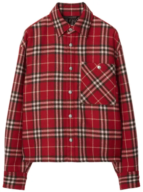 Burberry check wool shirt